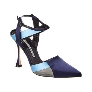 Manolo Blahnik Tamer 100 Satin Pump, Blue
